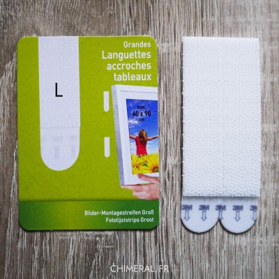 Adhesive hanging frame tabs...