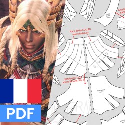 Aperçu des patrons PDF à imprimer - Plastron de l'armure Zinogre - Monster Hunter