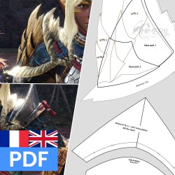 Monster Hunter Zinogre patterns - two pauldrons