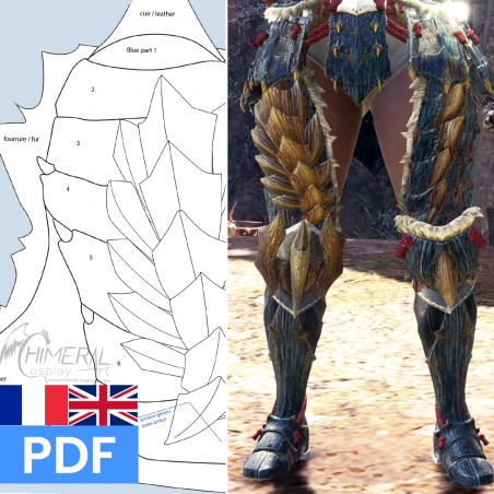ZINOGRE armures jambes Monster Hunter - patron cosplay
