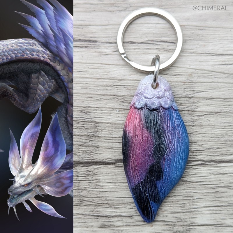 Porte-clés Mizutsune Mauve - Monster Hunter